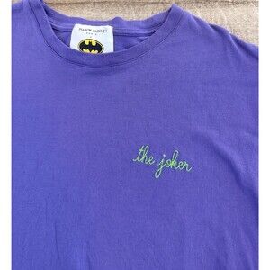 Rare Maison Labiche the joker shirt womens Large Purple EUC Short Sleeve HTF
